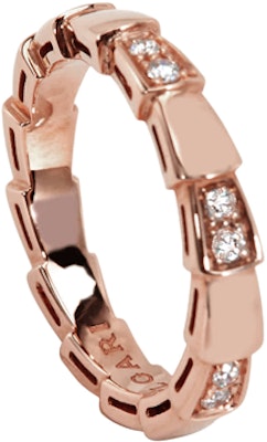 (W) BVLGARI Serpenti Viper 18K玫瑰金鑽石戒指 女款戒指 AN857896 Order (W) BVLGARI Serpenti Viper 18K玫瑰金鑽石戒指 女款戒指 AN857896