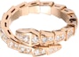 Buy (W) BVLGARI Serpenti Viper Cincin Wanita Emas Rose 18K Desain Ular. 355974