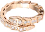 Order (W) BVLGARI Serpenti Viper Cincin Wanita Emas Rose 18K Desain Ular. 355974
