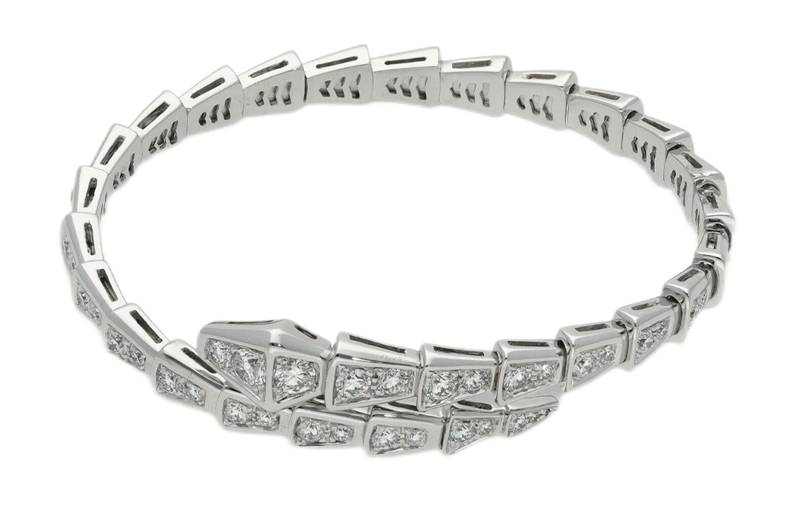 Purchase (W) BVLGARI Serpenti Viper系列 18K白金蛇形手鏈 女用手鍊 BR857492