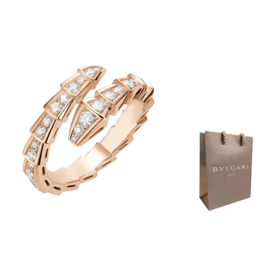 (Women) BVLGARI Serpenti Viper Series Snake-Shaped Gold Ring for Women 355974
