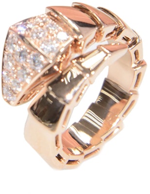 (W) BVLGARI Serpenti Viper 寬版蛇形18K玫瑰金戒指 女款 AN855318 Order (W) BVLGARI Serpenti Viper 寬版蛇形18K玫瑰金戒指 女款 AN855318