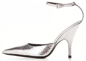 (Women) By Far 11cm 'Silver Buckle Stiletto Fashion Slides' 23CRELZHSVFLGSILVER (Women) By Far 11cm 'Silver Buckle Stiletto Fashion Slides' 23CRELZHSVFLGSILVER