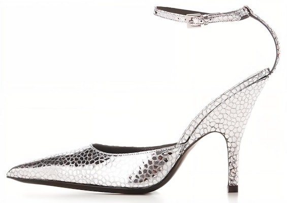 (Women) By Far 11cm 'Silver Buckle Stiletto Fashion Slides' 23CRELZHSVFLGSILVER Buy (Women) By Far 11cm 'Silver Buckle Stiletto Fashion Slides' 23CRELZHSVFLGSILVER
