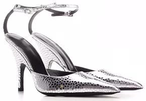 Lookbook (W) By Far 11cm 银扣时尚细高跟拖鞋 23CRELZHSVFLGSILVER