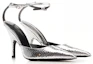Lookbook (W) By Far 11cm 'Sandal Tumit Tinggi Perak dengan Gesper Bergaya' 23CRELZHSVFLGSILVER