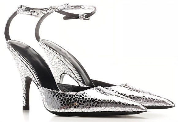 (Women) By Far 11cm 'Silver Buckle Stiletto Fashion Slides' 23CRELZHSVFLGSILVER Lookbook (Women) By Far 11cm 'Silver Buckle Stiletto Fashion Slides' 23CRELZHSVFLGSILVER