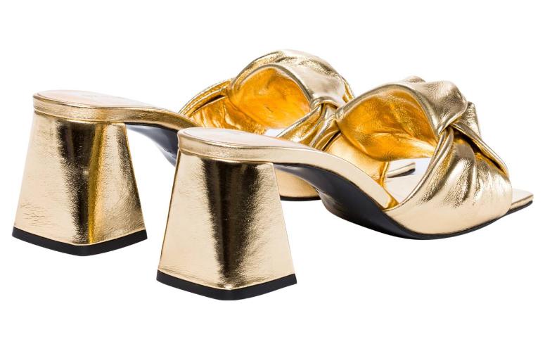 Shop (W) By Far Gold Slide Nyaman Serbaguna 7.5cm 23SSLAMAMPCHA