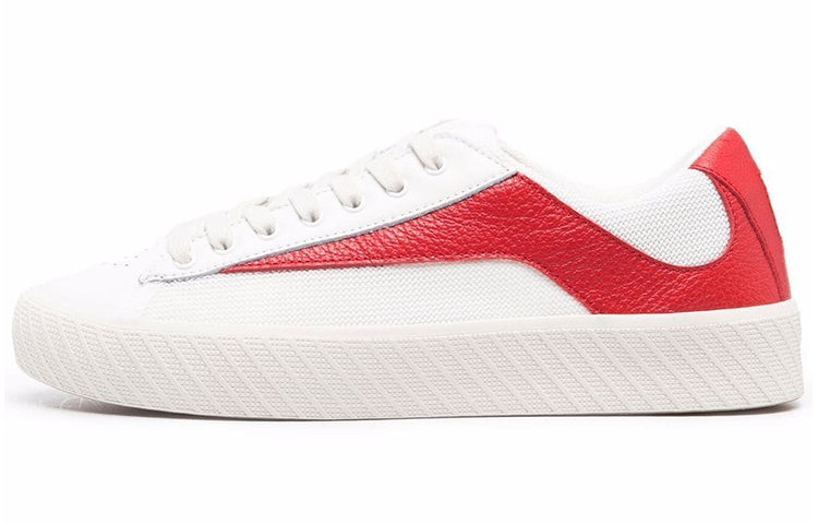 (W) By Far 'Bi-Color Patchwork White'