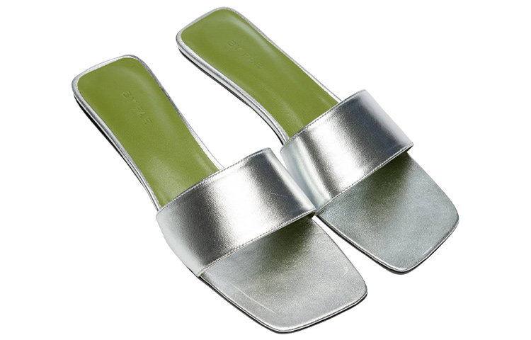 (W) By Far 'Silver Fashion Slide' 圖 3