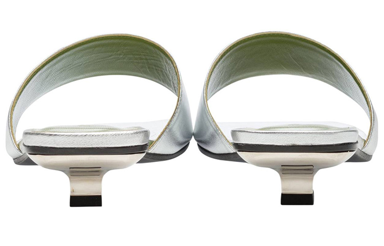 (W) By Far 'Silver Fashion Slide' 圖 4