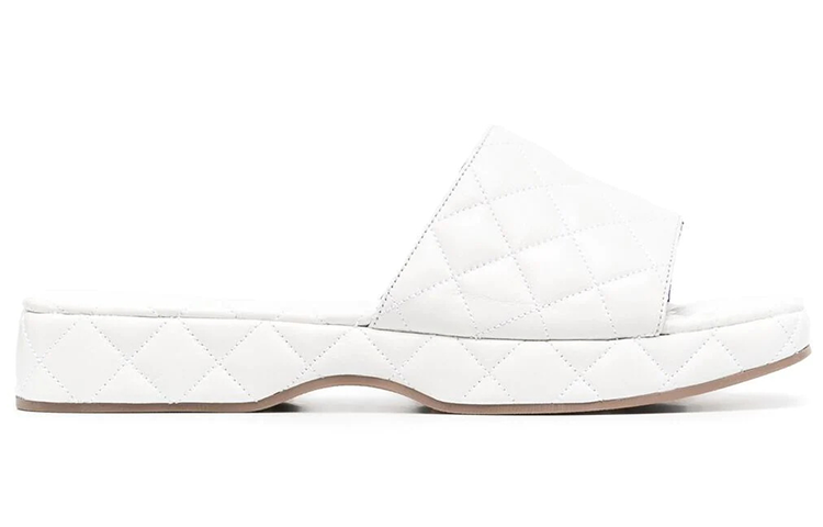 Order By Far 絎縫皮質涼鞋 女款 白色