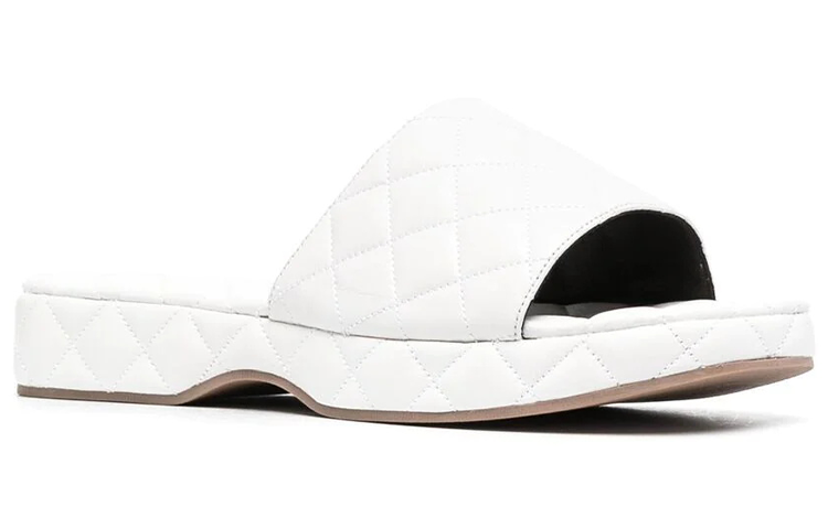 Lookbook By Far 絎縫皮質涼鞋 女款 白色