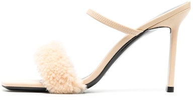 (Women) By Far Ada Sandals 'Beige Shearling' 22PFADSBLSHESBL (Women) By Far Ada Sandals 'Beige Shearling' 22PFADSBLSHESBL