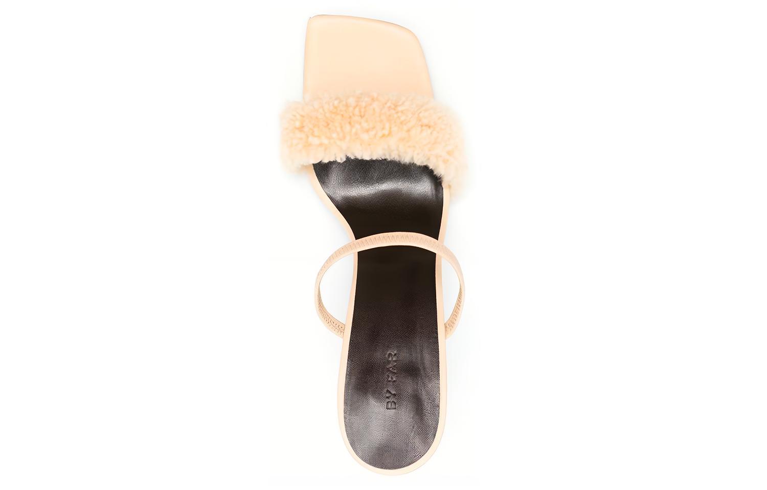 Shop (Women) By Far Ada Sandals 'Beige Shearling' 22PFADSBLSHESBL