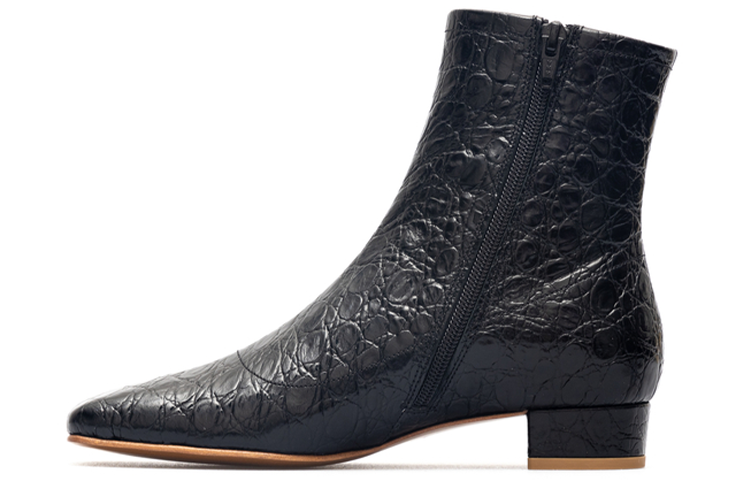 (W) By Far Ankle Boot 'Black Crocodile'