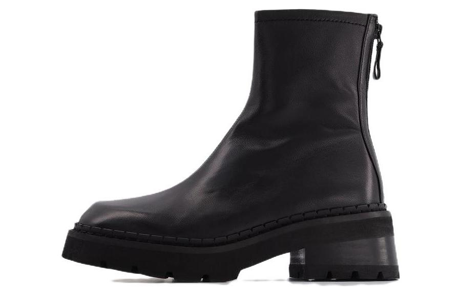 (Women) By Far Ankle Boots 'Black Leather Fashion' 22PFALIQBLNAP