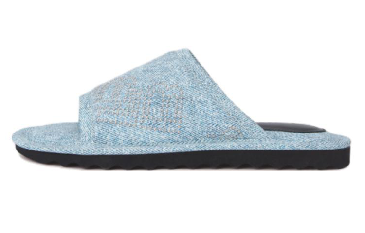 (W) By Far Ari 'Blue Slip-on Mules'