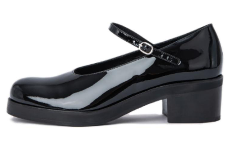 (Women) By Far Beth 'Leather Buckle Block-Heel Mary Jane' 23CRBETLBLP