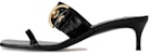 (Women) By Far Bettina 'Black Square-Toe Open-Toe Slide' 23CABTNBLGLS