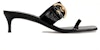 (Women) By Far Bettina 'Black Square-Toe Open-Toe Slide' 23CABTNBLGLS