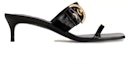 Order (Women) By Far Bettina 'Black Square-Toe Open-Toe Slide' 23CABTNBLGLS