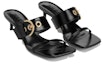 Shop (Women) By Far Bettina 'Black Square-Toe Open-Toe Slide' 23CABTNBLGLS