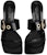 (Women) By Far Bettina 'Black Square-Toe Open-Toe Slide' 23CABTNBLGLS