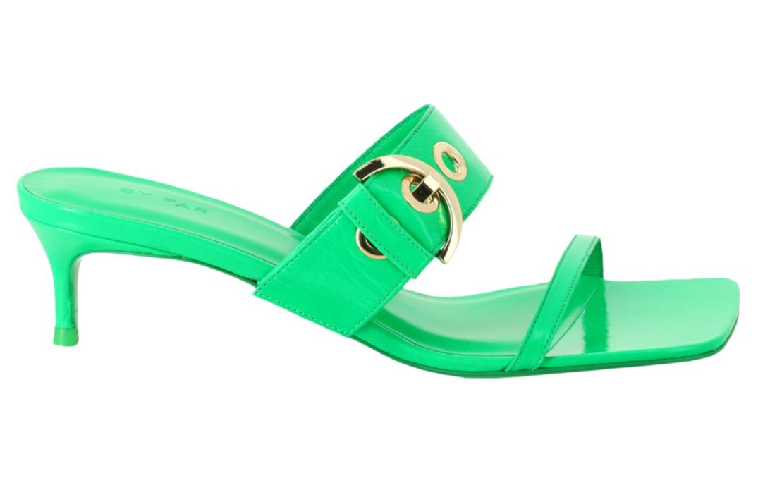 Order (Women) By Far Bettina 'Green Square-Toe Slip-On Slides' 22SSBTNBLCCE-157661