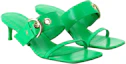 Shop (Women) By Far Bettina 'Green Square-Toe Slip-On Slides' 22SSBTNBLCCE-157661
