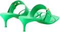 Purchase (Women) By Far Bettina 'Green Square-Toe Slip-On Slides' 22SSBTNBLCCE-157661