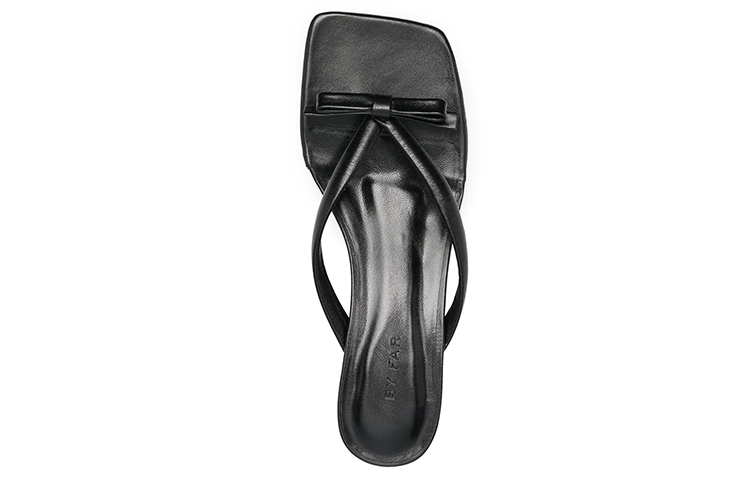 (W) By Far Bow Embellished Low Heel Sandals 'Simplistic Black' 圖 4
