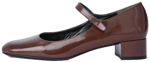 (Women) By Far Brown Leather Buckle High Heels 22PFGINSEQW (Women) By Far Brown Leather Buckle High Heels 22PFGINSEQW