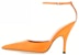 (W) By Far Stiletto Perincian Gesper 'Kulit Jingga' 23CRELZHORNAPOR