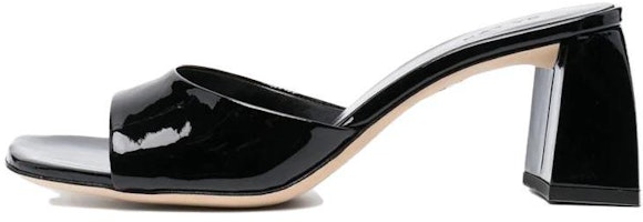 (Women) By Far Calf Leather Sandals 'Black Open-Toe Slide' 22FWROMYMBLPBL (Women) By Far Calf Leather Sandals 'Black Open-Toe Slide' 22FWROMYMBLPBL