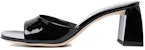 (W) Sandal Kulit Anak Lembu By Far 'Black Open-Toe Slide' 22FWROMYMBLPBL