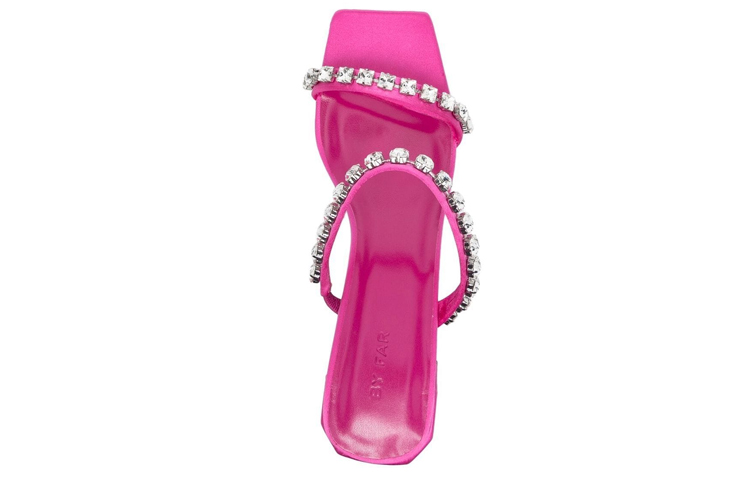 (W) By Far Calfskin Crystal-Embellished Open-Toe 'Fashion Sandals Pink' 圖 4