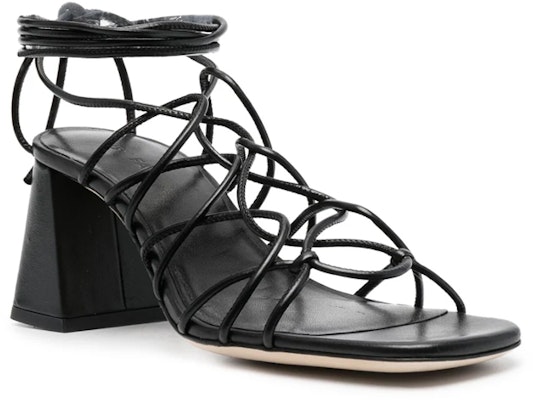 (Women) By Far Calfskin Mid-Heel Sandals 'Black Ribbon' 23SSALESBLNAPBL Order (Women) By Far Calfskin Mid-Heel Sandals 'Black Ribbon' 23SSALESBLNAPBL