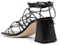 (W) By Far Sandal Tumit Sederhana Kulit Anak Lembu 'Black Ribbon' 23SSALESBLNAPBL