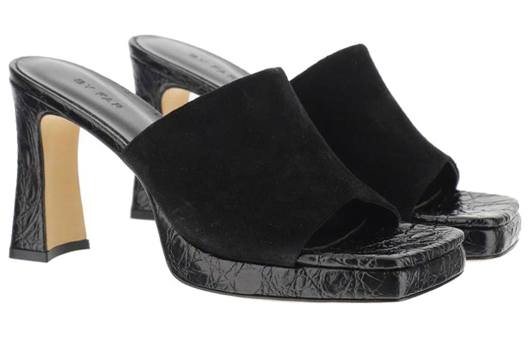 (W) By Far Calfskin Slide 'Black Fashion Sandal' 圖 2