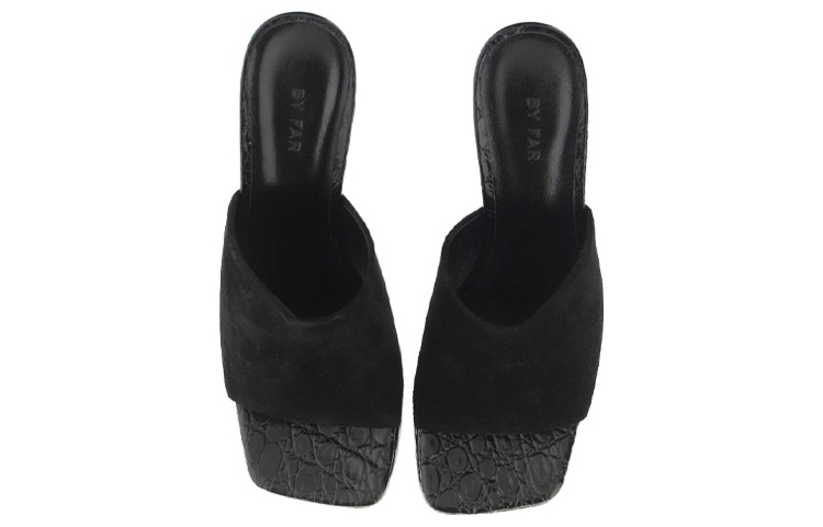 (W) By Far Calfskin Slide 'Black Fashion Sandal' 圖 3