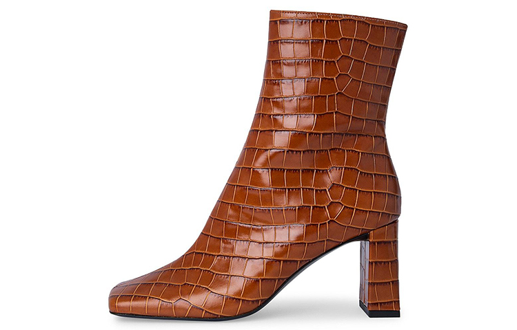 (Women) By Far Celine Ankle Boot 'Brown Croc Embossed' 20FWCELBTND