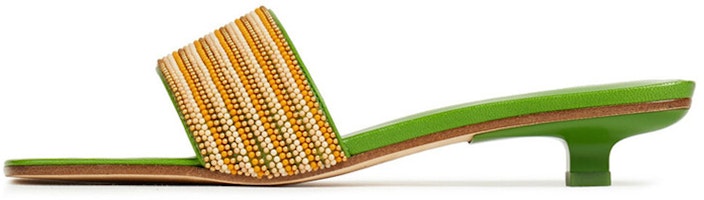 (Women) By Far Ceni Fashion Sandals 'Crystal Embellished Green Leather' 20SSCNISKGL (Women) By Far Ceni Fashion Sandals 'Crystal Embellished Green Leather' 20SSCNISKGL