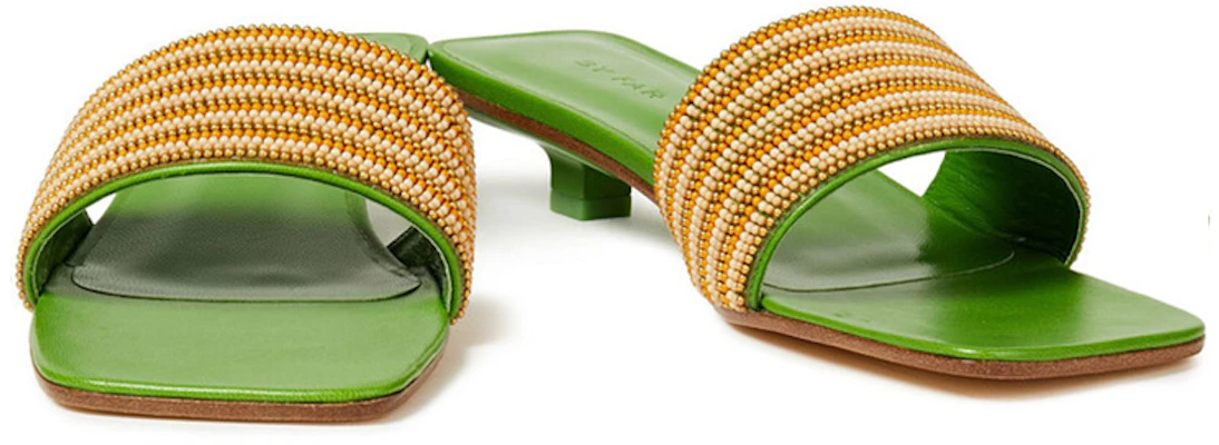 (W) Sandalias de Moda By Far Ceni 'Cuero Verde con Cristales Decorativos' 20SSCNISKGL Order (W) Sandalias de Moda By Far Ceni 'Cuero Verde con Cristales Decorativos' 20SSCNISKGL
