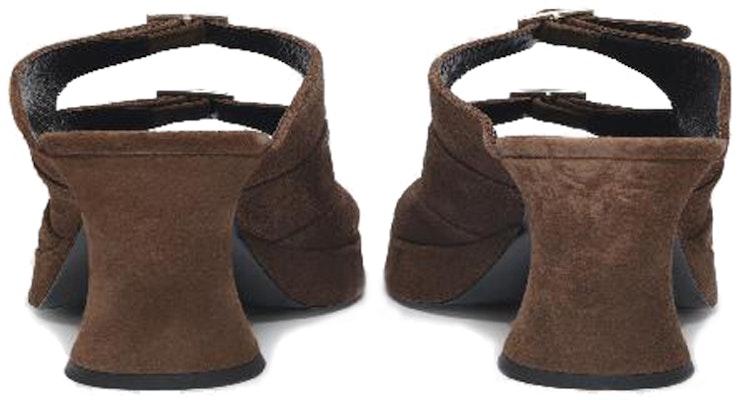 (Women) By Far Chaka 'Brown Buckle Fashion Mule Heels' 21PFCHKWWOU Shop (Women) By Far Chaka 'Brown Buckle Fashion Mule Heels' 21PFCHKWWOU