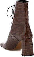 Order (W) By Far Claude 'Bota Tobillera Cordones Tacón Grueso Marrón Confort Transpirable' 202766NSV000001