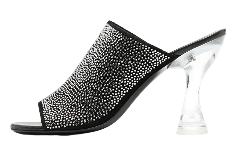 (Women) By Far Crystal Mule 'Black' 22PFLUZHBLSNC