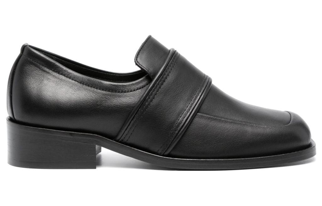 (W) By Far Cyril 'Black Square Toe CMFT High Heel Loafer' 圖 2