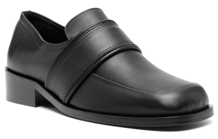 (W) By Far Cyril 'Black Square Toe CMFT High Heel Loafer' 圖 3