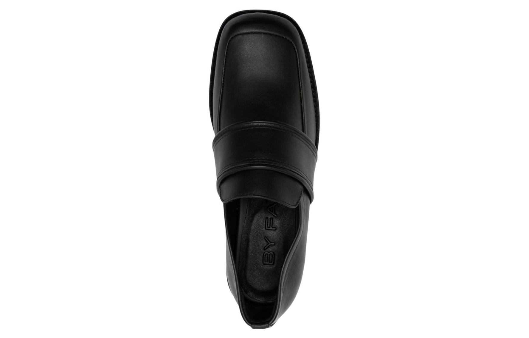(W) By Far Cyril 'Black Square Toe CMFT High Heel Loafer' 圖 5